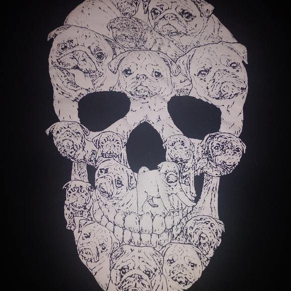 Sugar skull pug tee shirt xl - Picture 2 of 4